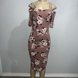 Haute Monde Pink Floral Dress Size Medium